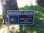 Pancarte chemin de Compostelle à Nogaro