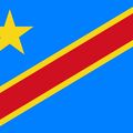 Le drapeau et la carte du Congo Kinshassa