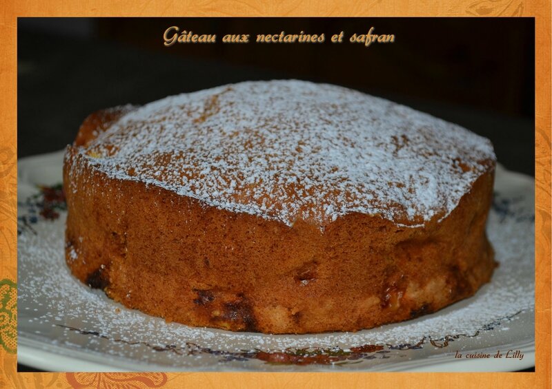 gâteau aux nectarines et safran