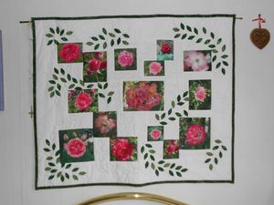 Roses appliqué et piécé