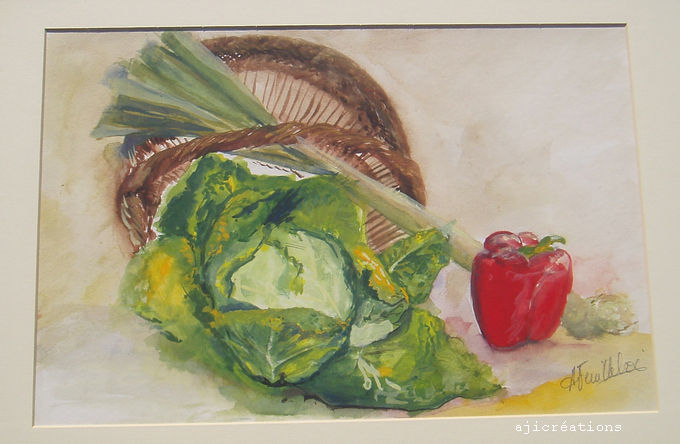 Panier au choux (gouache)
