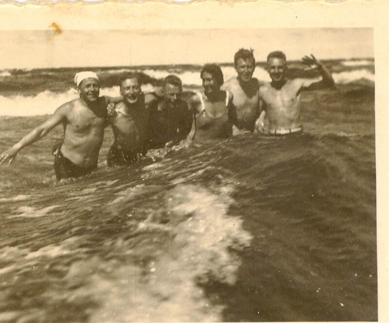 1936 Lettonie Riga plage Dujusts Langins Kraulis