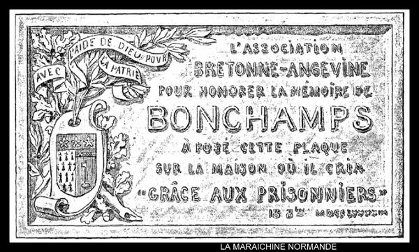 Plaque - Bonchamps - St Florent le Vieil