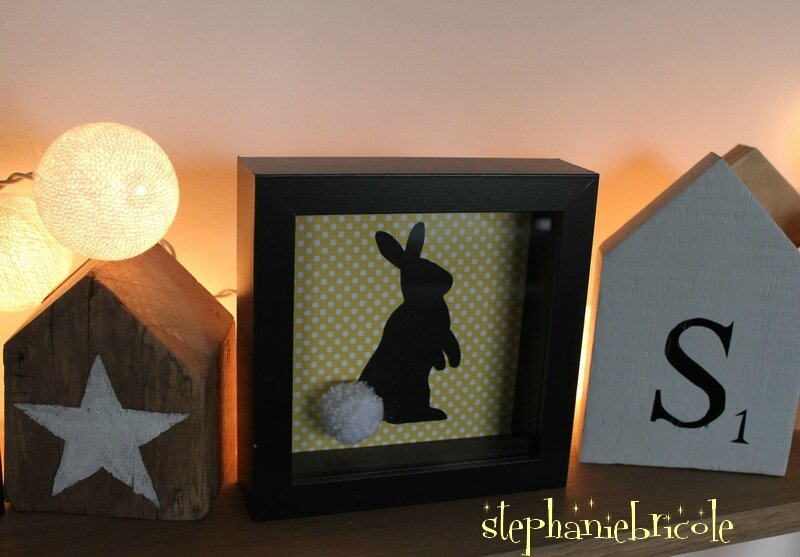 cadre lapin pompon