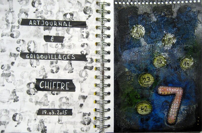 artjournal et gribouillage chiffre