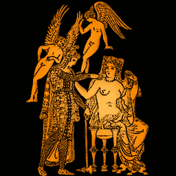 Hélène et Pâris, d’après un vase grec