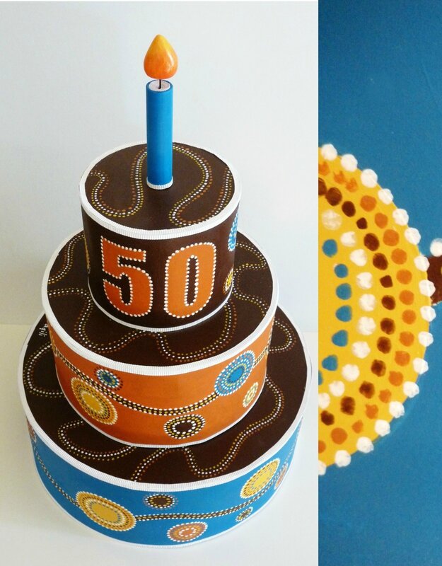Gâteau d'anniversaire, esprit aborigène