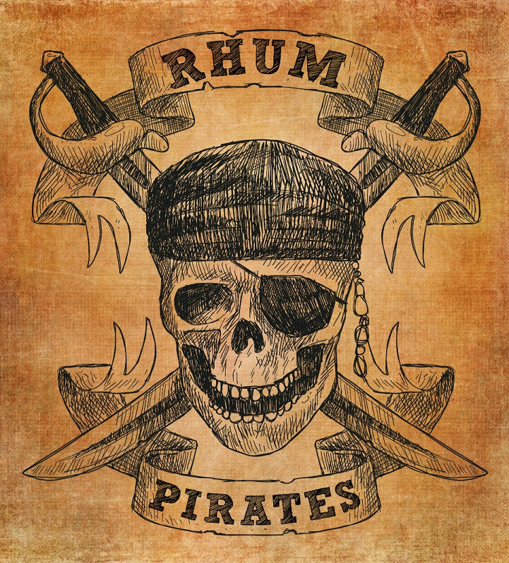étiquette rhum pirate