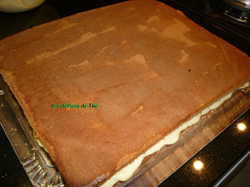 Gâteau génoise chocolat crème pat vanille avril 14 (21)