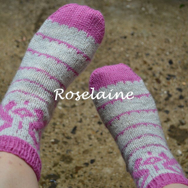 Roselaine Cancer Socks by Elyse Damour Designs 1