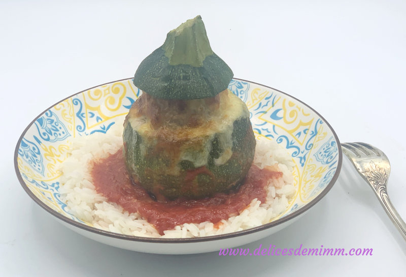 Courgettes de Nice farcies à la viande et a la mozzarella 4