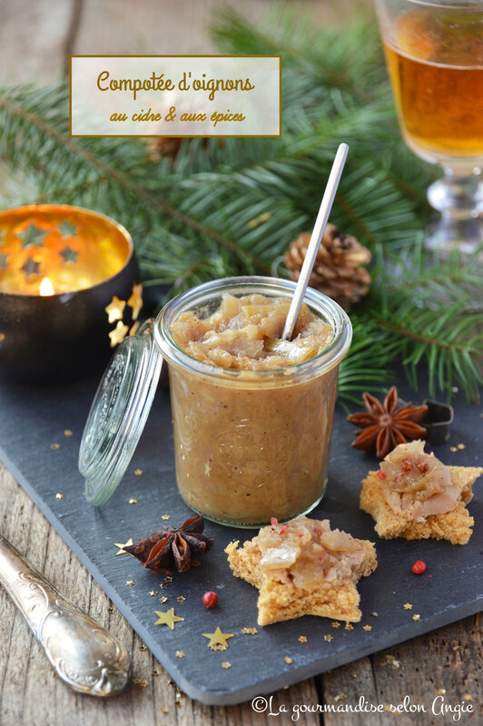 compotée d oignon au cidre et épices douces - Noël vegan