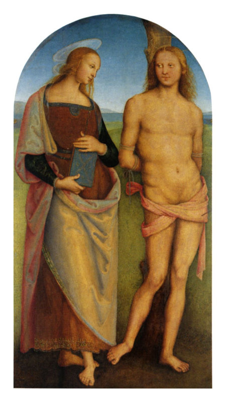 18A:1515:1520, Le Pérugin, Sainte Irène et saint Sébastien,
