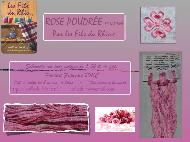 CARTE ROSE POUDRÉE