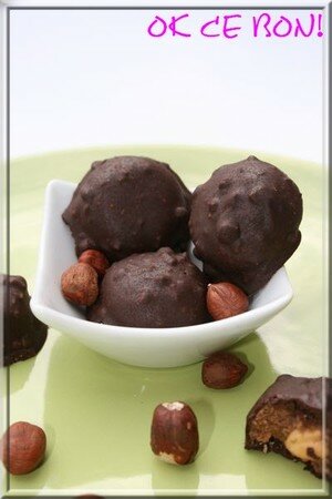 Mes petits rochers au praliné recettes Chocolats au caramel et aux noisettes