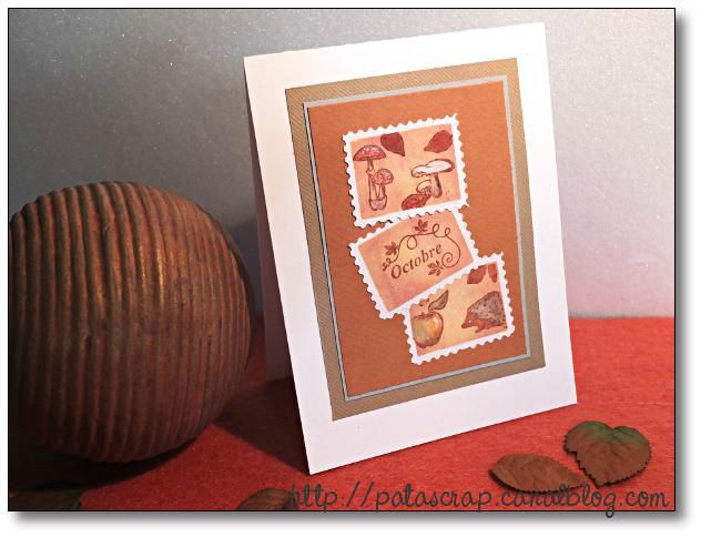 carte timbres automne