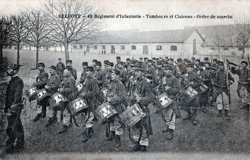 1 CPA Belfort Caserne Bougenel Musique 42e XX