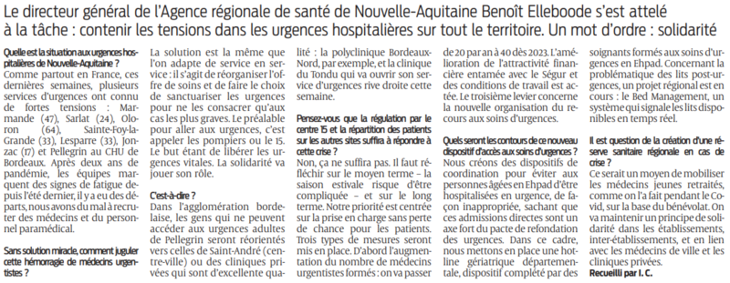 2022 05 18 SO Pour l'Agence régionale de santé l'été risque d'être compliqué3