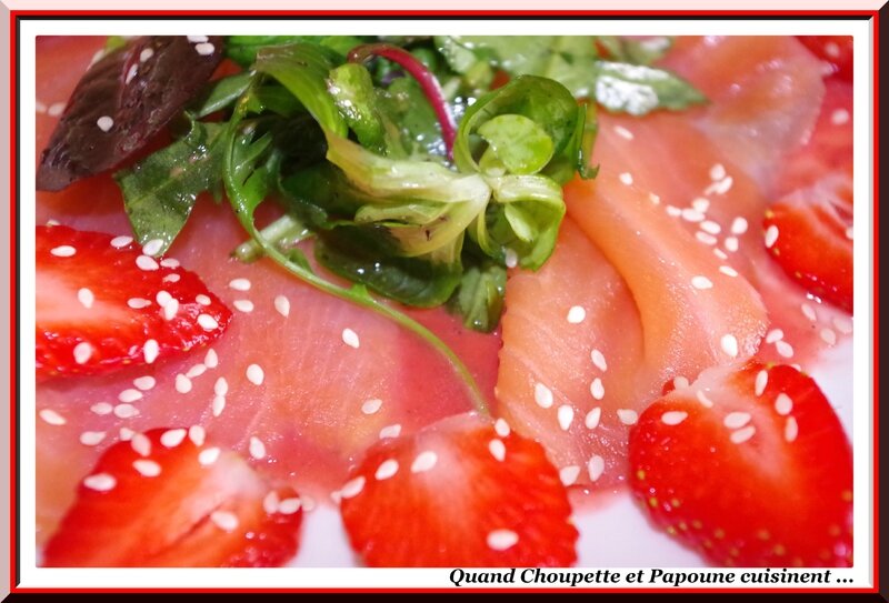 carpaccio de saumon fumé, ketchup de fraise-3251