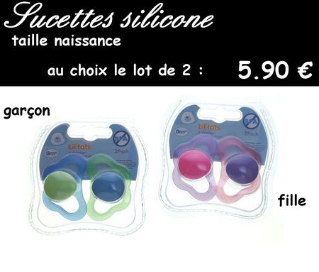 sucettes silicone