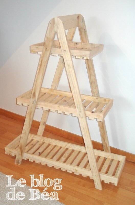 Etagère style escabeau fabriquée en bois de palette