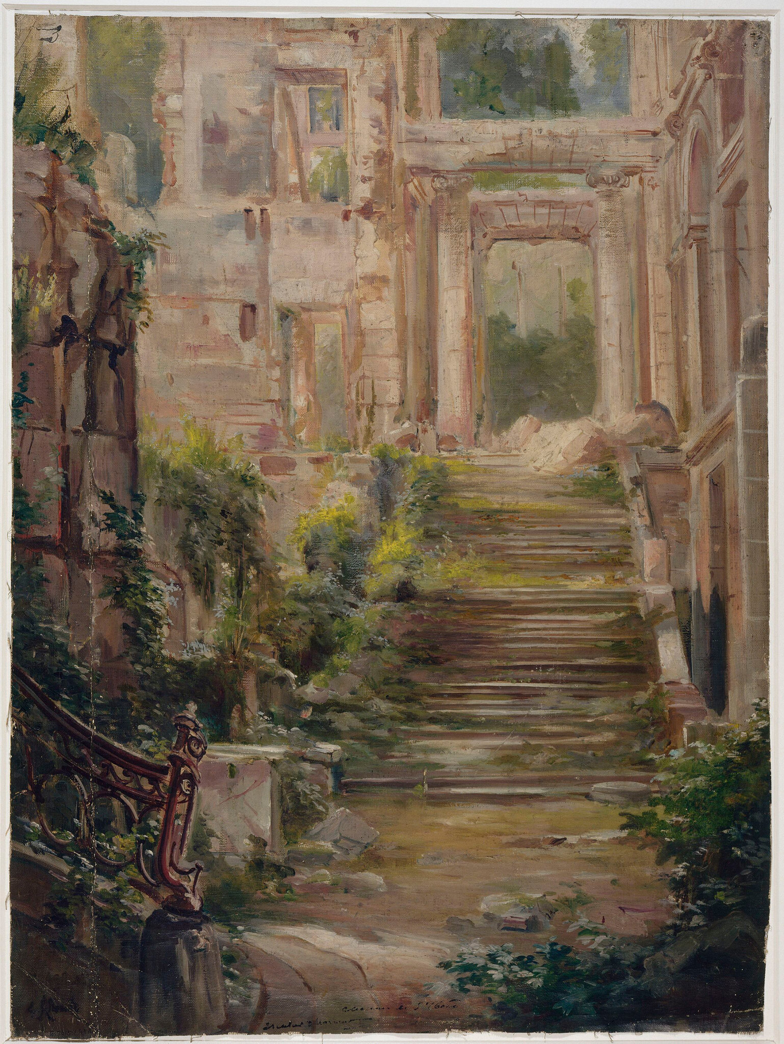 Allouard, Edmond, ruines du chateau de saint-cloud escalier d'honneur (1875)