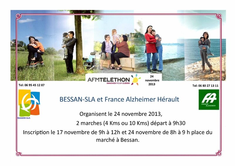 marche téléthon 2013 alzeimer et Bessan sla