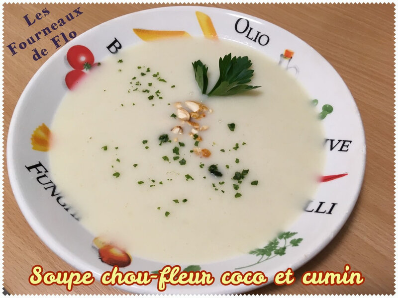 Soupe chou-fleur coco cumin