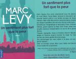 UN SENTIMENT PLUS FORT QUE LA PEUR - Marc Lévy