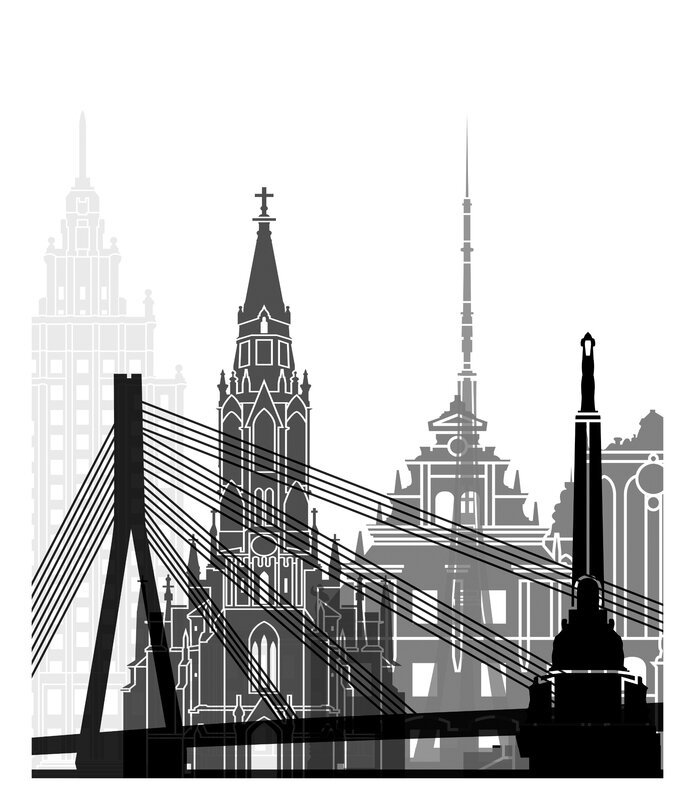 Riga skyline poster