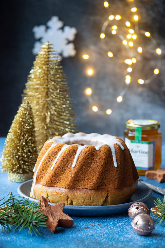 gâteau moelleux bundt cake miel noël_