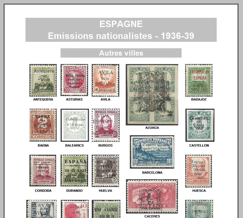 ESPAGNE - AUTRES EMISSIONS NATIONALISTES