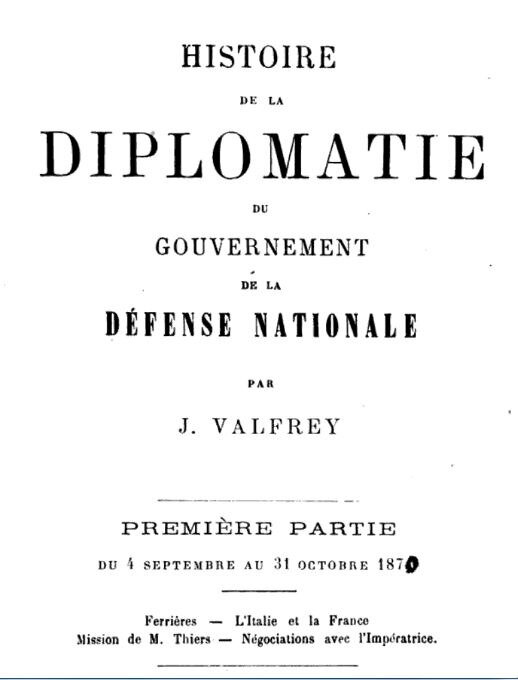 valfrey hist de la diplomatie