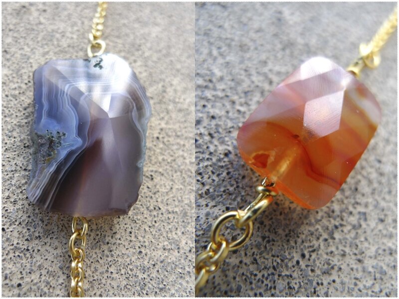 SAUTOIR CORNALINE & AGATE 99€