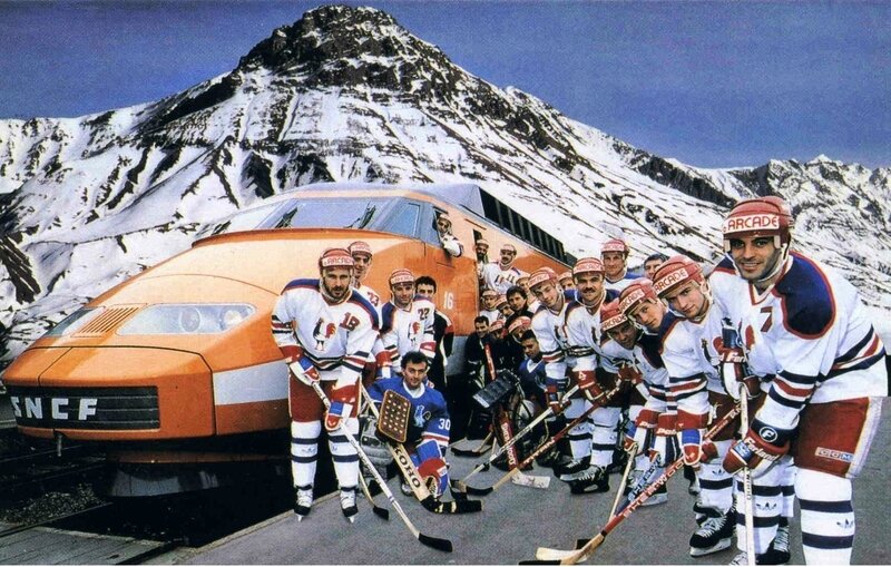 CPM TGV France Hockey sur glace 1988