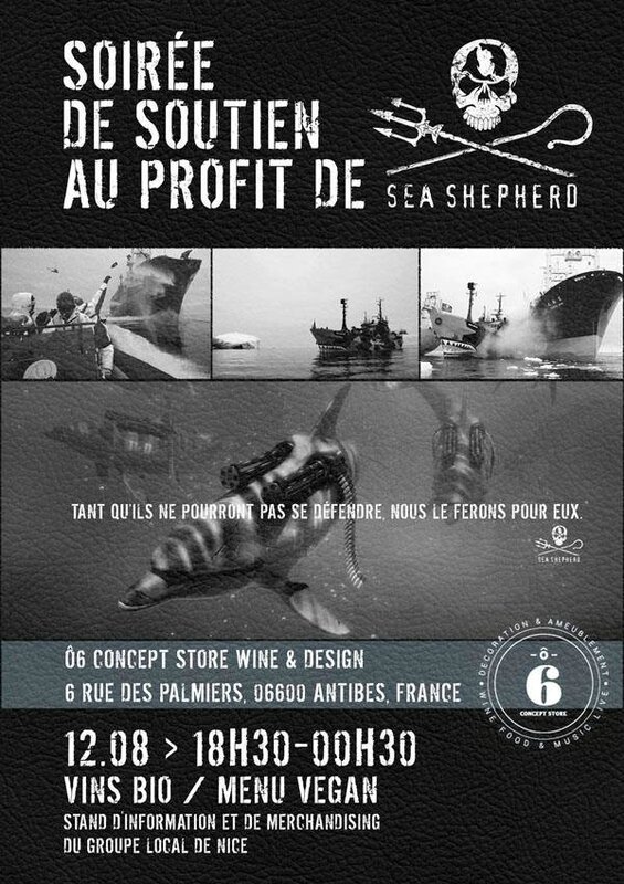 Soirée de soutien au profit de Sea Shepherd 12 août 2016