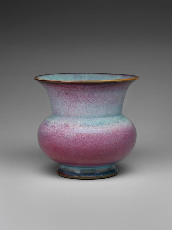 Zhadou-Shaped Flowerpot with Globular Body and Flaring Mouth, Ming dynasty, 1368-1644, probably 15th century
