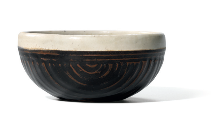 A white-rimmed black-glazed ‘Basket weave’ bowl, Northern Song-Jin dynasty (960-1234)