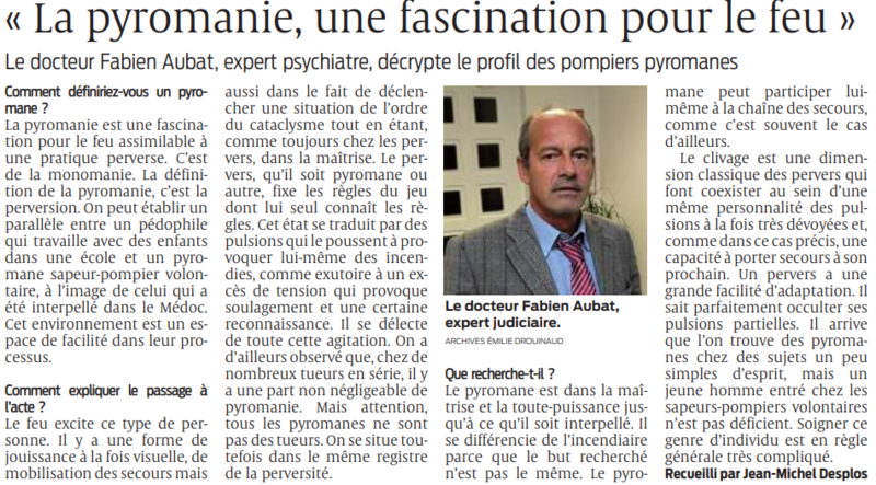 2022 08 30 SO La pyromanie une fascination pour le feu