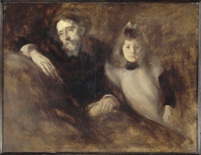 Alphonse Daudet (1840-1897) et sa fille Edmée