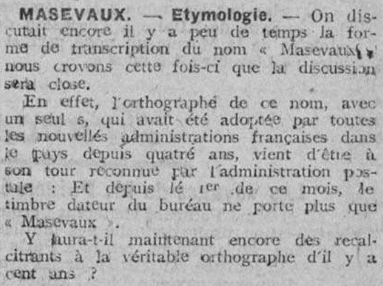1918 08 06 Etymologie Masevaux