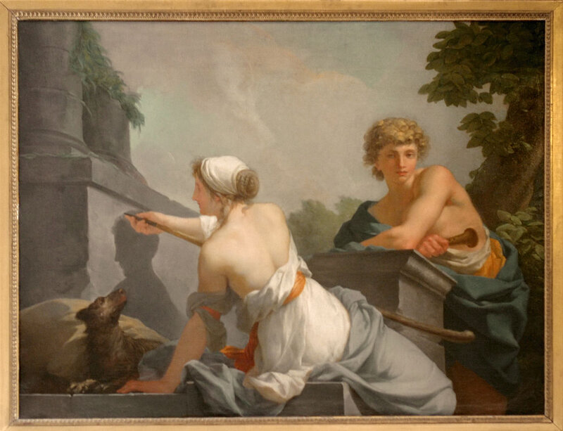 'Origine_de_la_peinture,_Jean-Baptiste_Regnault, Château de Versailles
