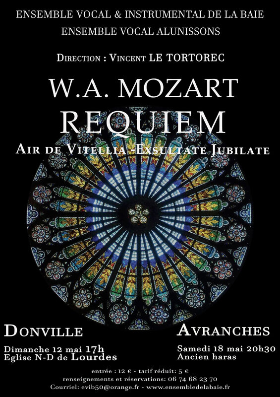 L’Ensemble Vocal de la Baie_concert_Requiem_Wolfgang Amadeus_Mozart_Donville dimanche 12 mai_Avranches__samedi 18 mai 2019_affiche_visuel