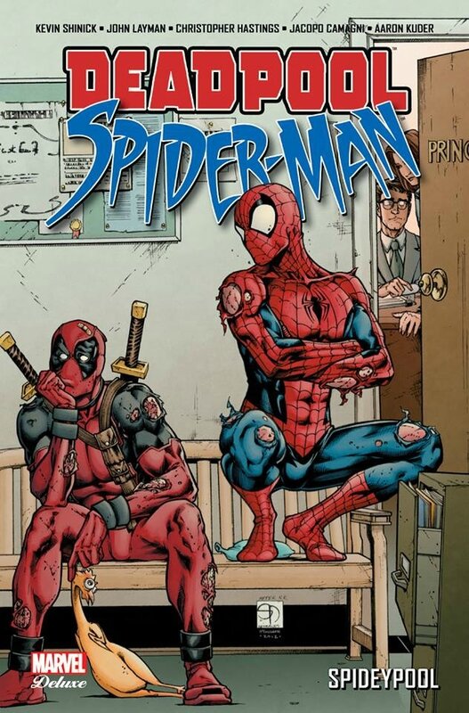 marvel deluxe deadpool & spiderman spideypool
