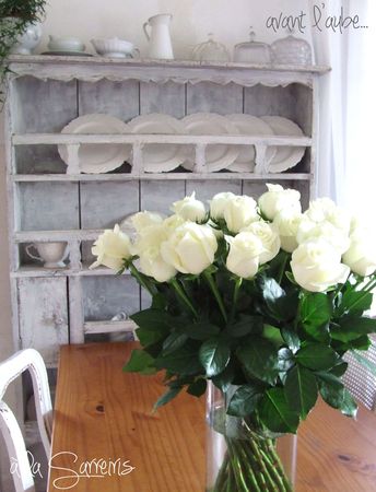 bouquet de roses blanches