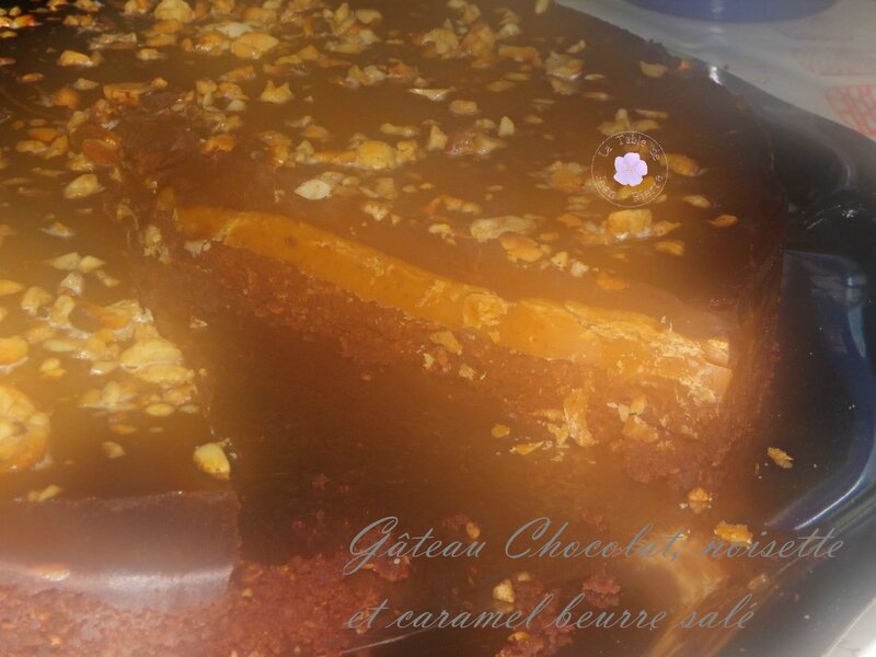 Gâteau Chocolat Noisette et Caramel Beurre Salé 07