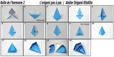Atelier Origami KitoKito Diagramme Boîte de l'harmonie 2