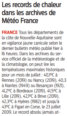 2022 07 12 SO Les records de chaleur dans les archives de Météo France