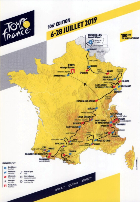 CPM Tour de France 2019 Le tracé