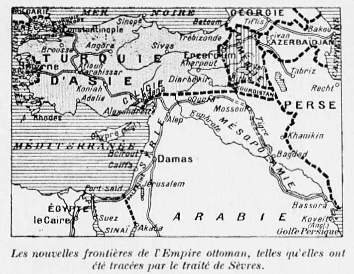 Carte turquie traité de paix 1920